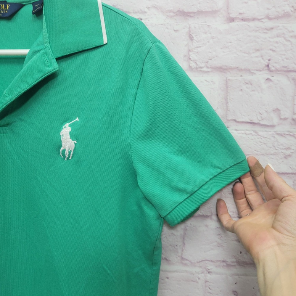 Polo Golf Ralph Lauren Polo Shirt Mens M Green Big Pony Performance Country Club - Picture 5 of 8